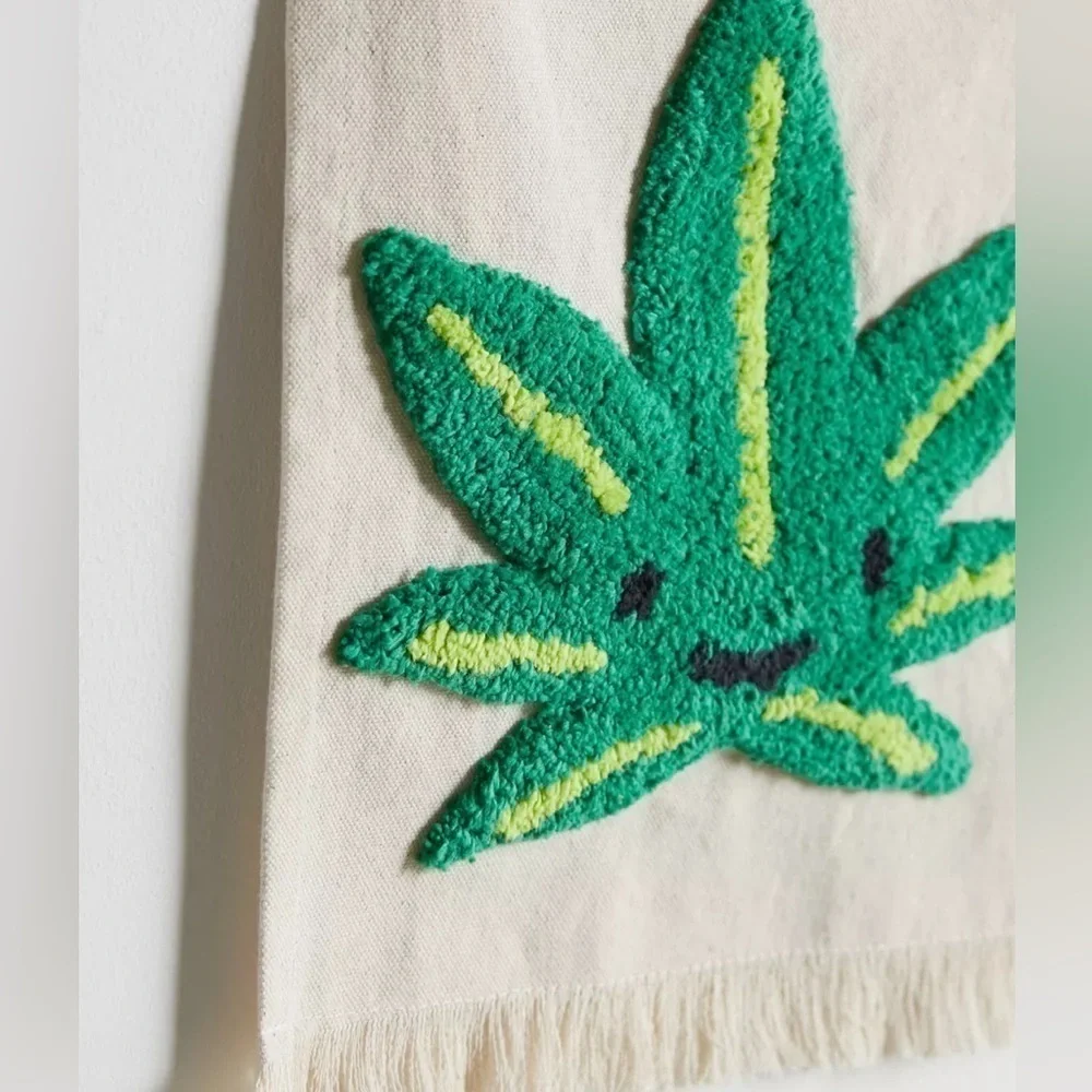 Urban Outfitters Mini Tufted Flag Textured Mary Jane 100% Cotton Tapestry NWT